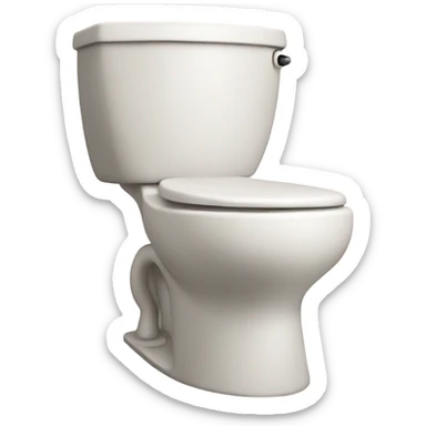 A toilet with a happy face sticking out sticker