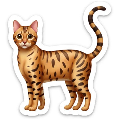 bengal cat full body sticker