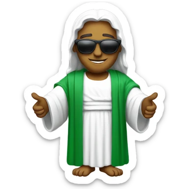Christ the Redeemer in sunglasses sticker