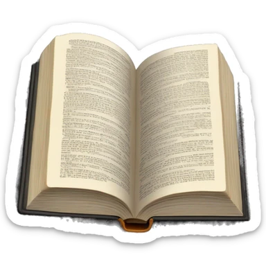 Create an image of a black-colored book with the word 'Bible' on the cover. sticker