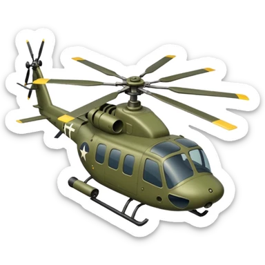 WW2 style helicopter  sticker