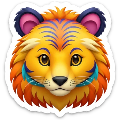 jungle animal sticker