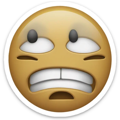 tearful emoji holding up a peace sign sticker