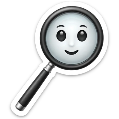 black Magnifying glass emoji sticker