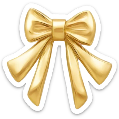 gold bow earrings sticker