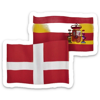 spain flag with uk sticker