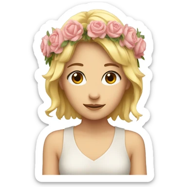 empty flower crown sticker