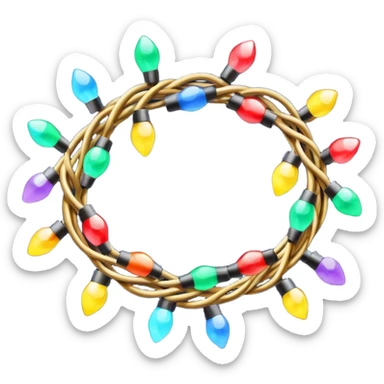 Christmas lights strand sticker