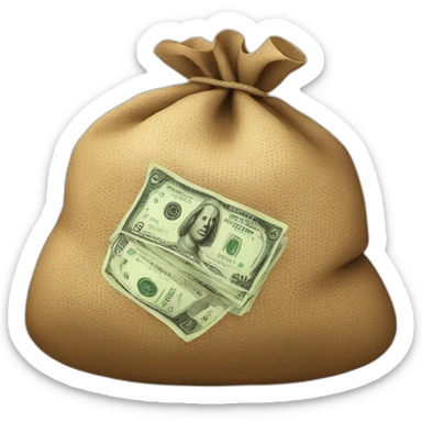 sack of money sticker
