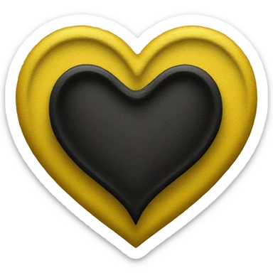 heart-deep-yellow-and-black-color sticker
