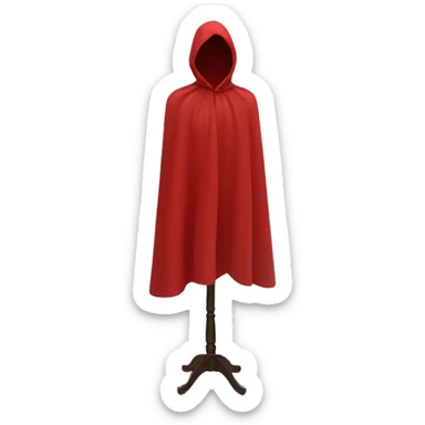 faceless mannequin flapping red cape sticker