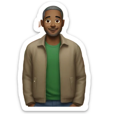 Man with a lot of Christmas presents  sticker