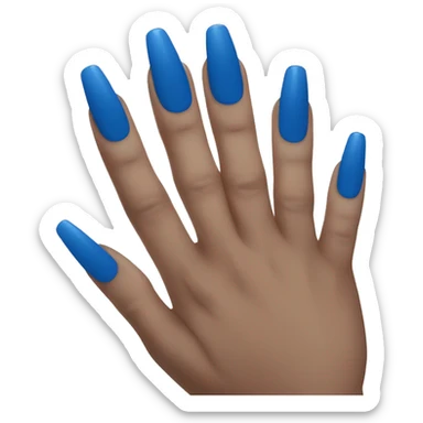 Blue nails sticker