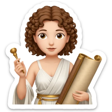 ancient greek woman with a scroll sticker