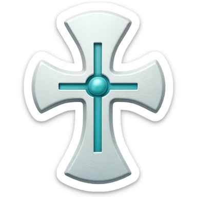 medical cross with a hernia bulge illustration sticker