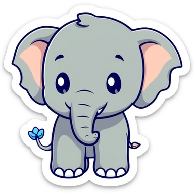 baby elephant sticker
