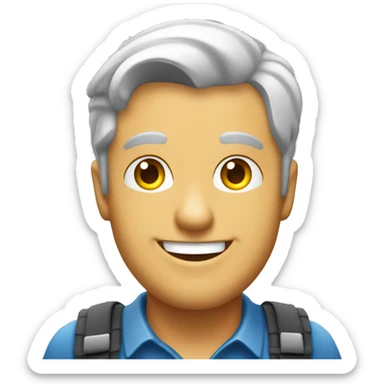 homme de trente ans souriant qui travaille dans l'immobilier sticker