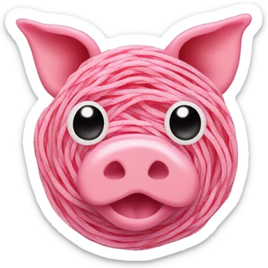 Pig made of sour candy laces and sweets sticker