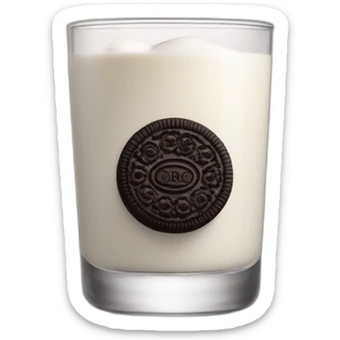 Oreo in a glass milk sticker