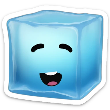 Ice cube bfdi sticker