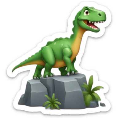 Un dinosaure faisant de l’escalade sticker