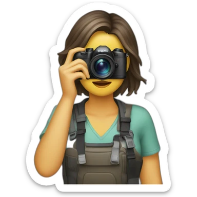 female photographer sticker