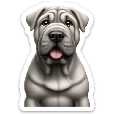 Silver shar pei sticker