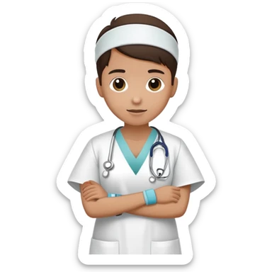 patient in a hospital gown with a medical wristband sticker