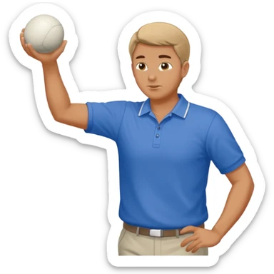 joueur de pétanque qui tire sticker