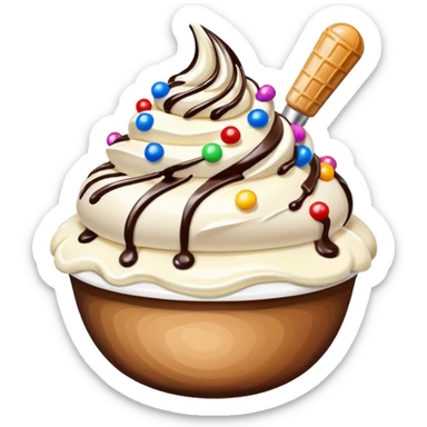 ice cream bowl  sticker