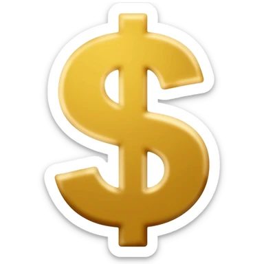 Dollar $ Sign sticker