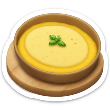 Mamaliga Polenta Romanian dish. Add some grill stripes and some grated cheese sticker