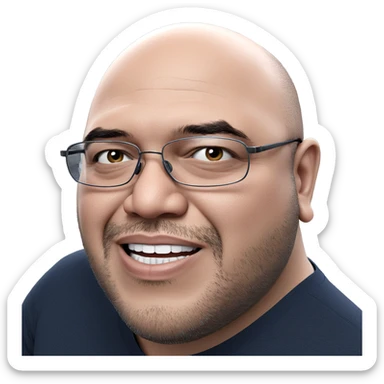 realistic male portrait with glasses sticker