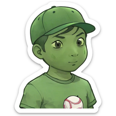Asian boy with tan skin sticker