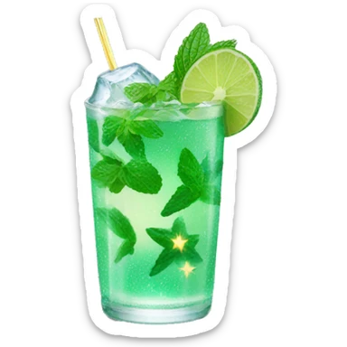 Sparkling stars mojito sticker