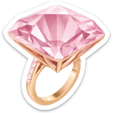 pink diamond ring sticker