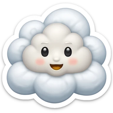 Thinking cloud sticker