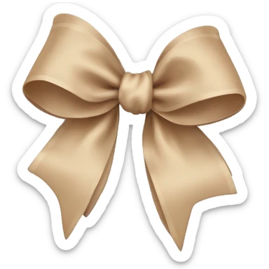 Beige bow sticker