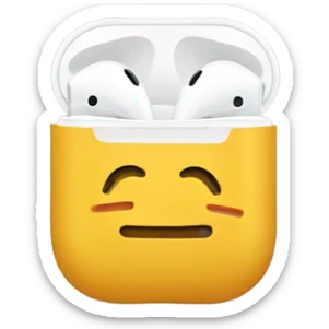 airpod with earwax on it  sticker