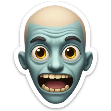 A scary skinny bald monster sticker