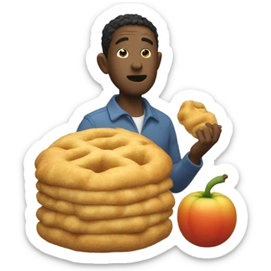 A giant thing eating a bunch of paradoxes  sticker