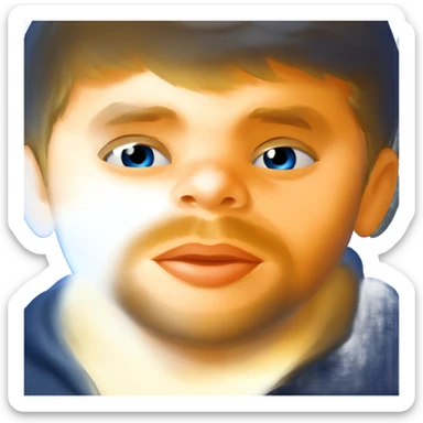 blonde boy with blue eyes sticker