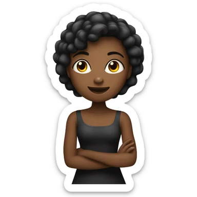 Fille noir avec des nattes sticker