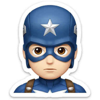 captain america head shot sticker