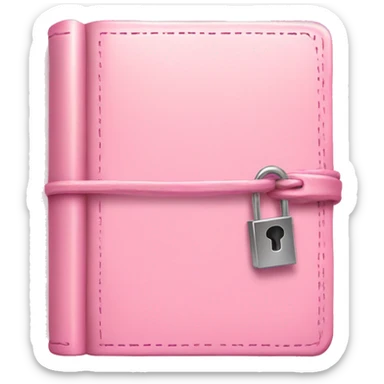 locked diary soft pink sticker