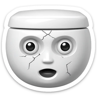 Skibidi Toilet with a face sticker