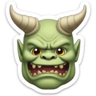 japanese demon ogre sticker