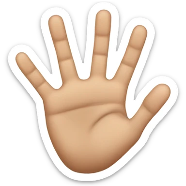 Hand with 3 fingrers Yo sticker