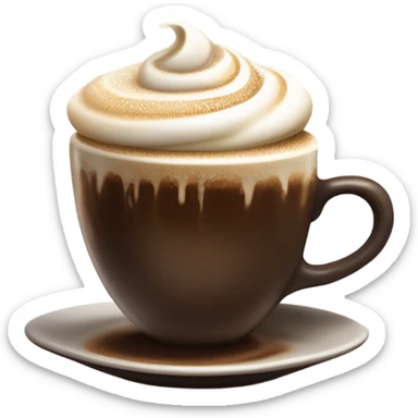 raf coffee with cream and sugar sticker