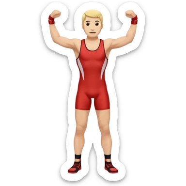 red wrestling singlet sticker
